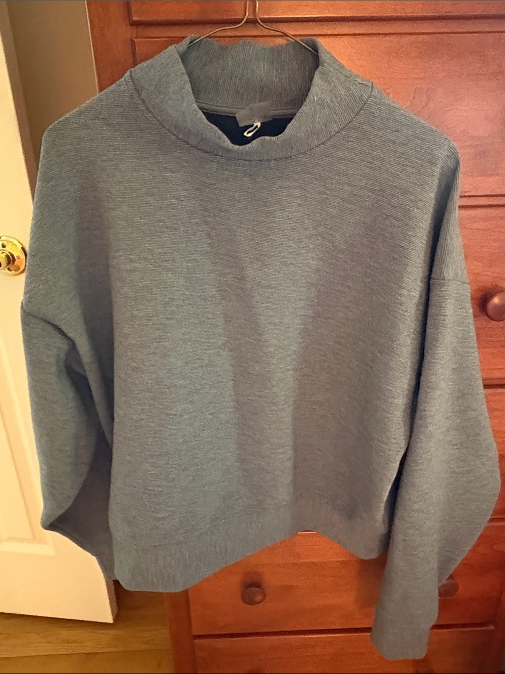 Alia Heather Gray Mock Neck Sweater